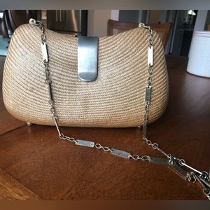 Vintage tan weaved bag
